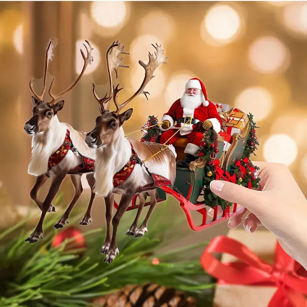 Decorative Sleigh Red Durable Classic Design
