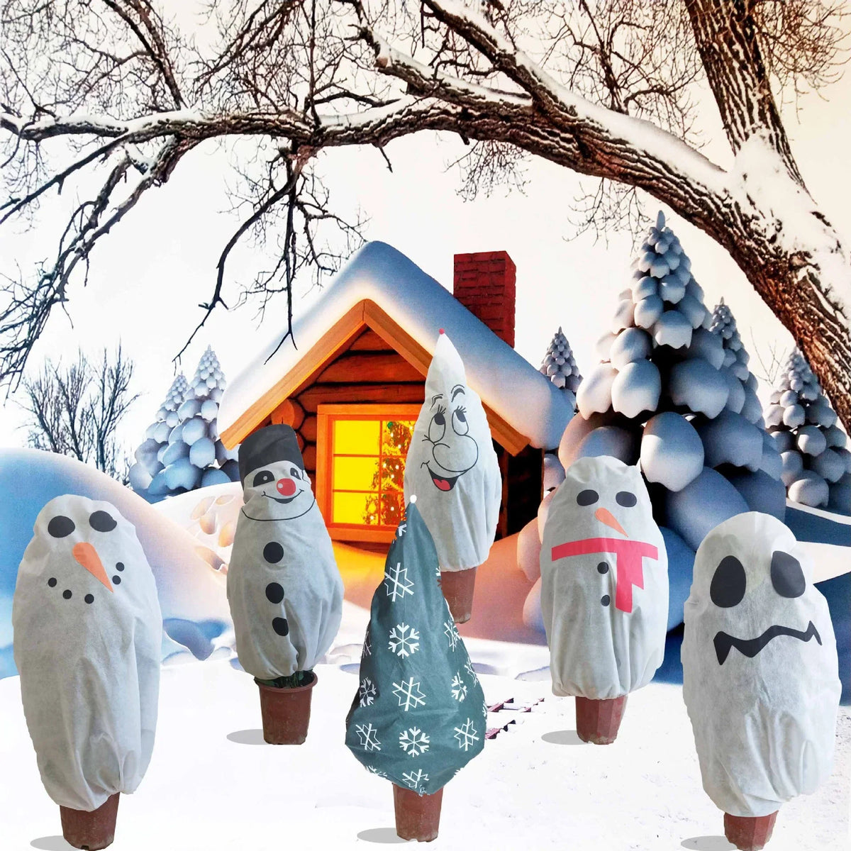 Decorative Snowman Figure Weatherproof Compact & Portable