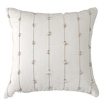 Decorative Throw Pillow Cotton Knotted Tassel Removable Cover & Insert