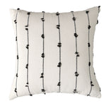 Decorative Throw Pillow Cotton Knotted Tassel Removable Cover & Insert