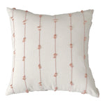 Decorative Throw Pillow Cotton Knotted Tassel Removable Cover & Insert