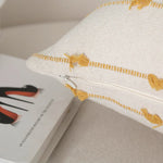 Decorative Throw Pillow Cotton Knotted Tassel Removable Cover & Insert
