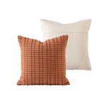 Decorative Throw Pillow Handwoven Relief Texture Hidden Zipper