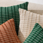 Decorative Throw Pillow Handwoven Relief Texture Hidden Zipper