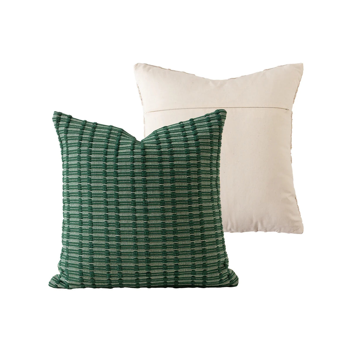 Decorative Throw Pillow Handwoven Relief Texture Hidden Zipper