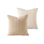 Decorative Throw Pillow Handwoven Relief Texture Hidden Zipper