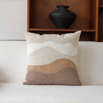 Decorative Throw Pillow Linen-Feel Cover & Handwoven Jute Trim