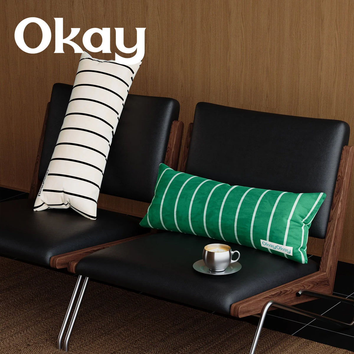 Decorative Throw Pillow Velvet Vertical Stripe Removable Cover