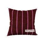 Decorative Throw Pillow Velvet Vertical Stripe Removable Cover