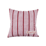 Decorative Throw Pillow Velvet Vertical Stripe Removable Cover