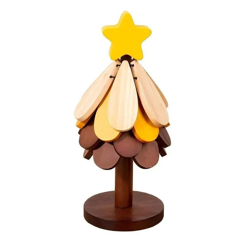 Decorative Tree Figure Sustainably Treated Wood & Vibrant Leaves
