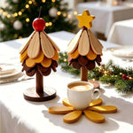 Decorative Tree Figure Sustainably Treated Wood & Vibrant Leaves