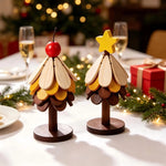Decorative Tree Figure Sustainably Treated Wood & Vibrant Leaves