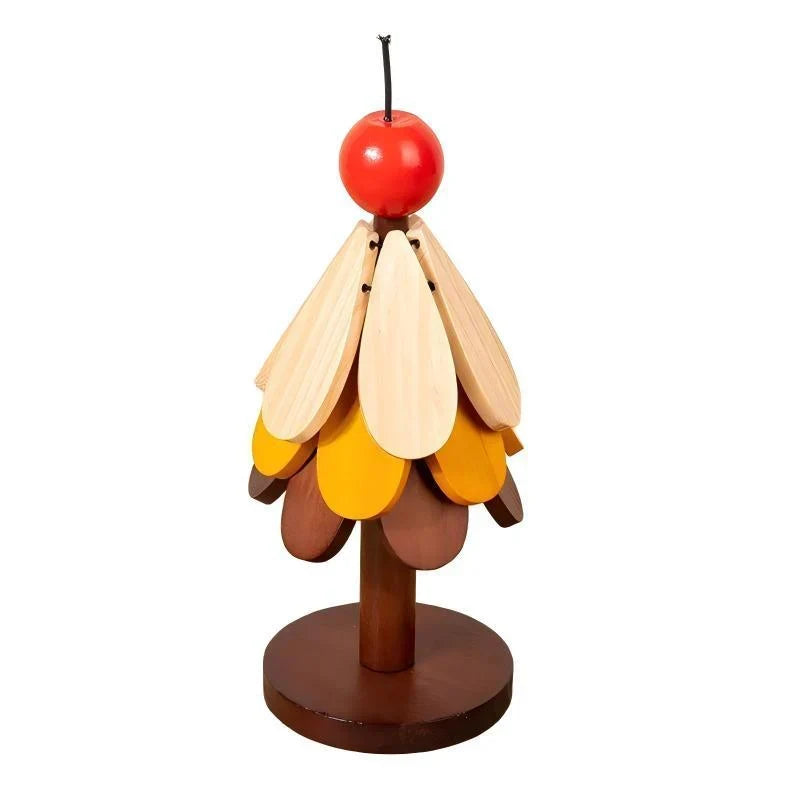 Decorative Tree Figure Sustainably Treated Wood & Vibrant Leaves