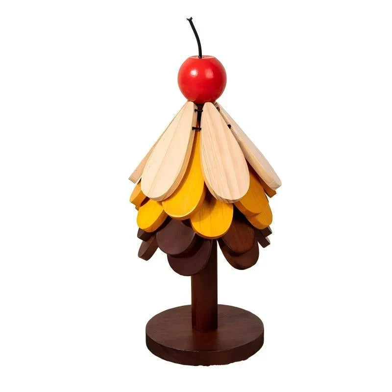 Decorative Tree Figure Sustainably Treated Wood & Vibrant Leaves