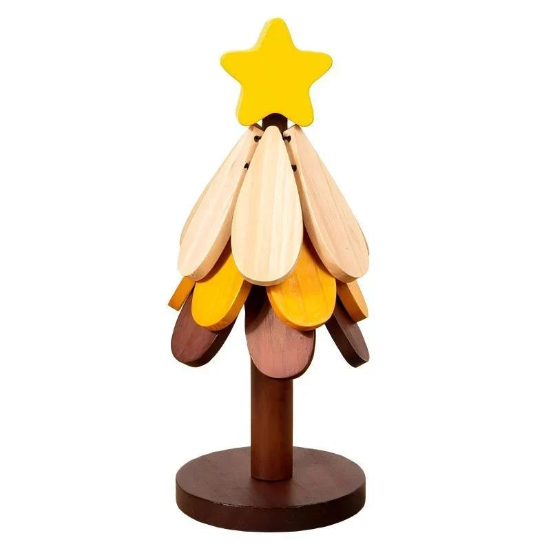 Decorative Tree Figure Sustainably Treated Wood & Vibrant Leaves