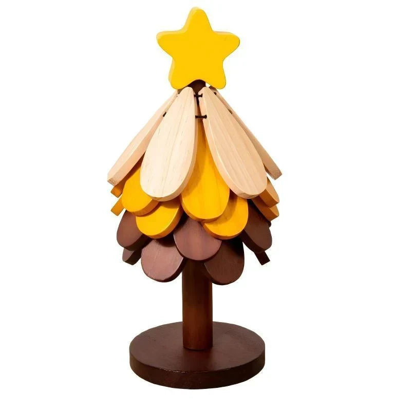 Decorative Tree Figure Sustainably Treated Wood & Vibrant Leaves