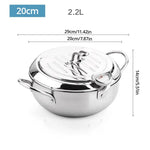 Deep Fryer Pot Removable Thermometer Splatter-Reducing Lid
