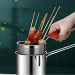 Deep Frying Pot Stainless Steel Oil-Saving 1.2L