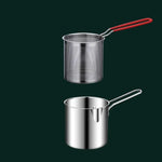 Deep Frying Pot Stainless Steel Oil-Saving 1.2L
