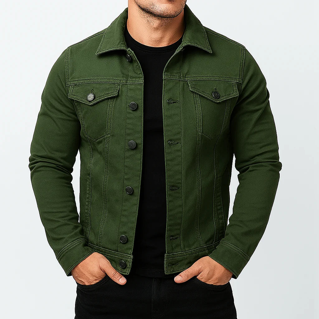 Denim Jacket Cotton Outer Shell Regular Fit