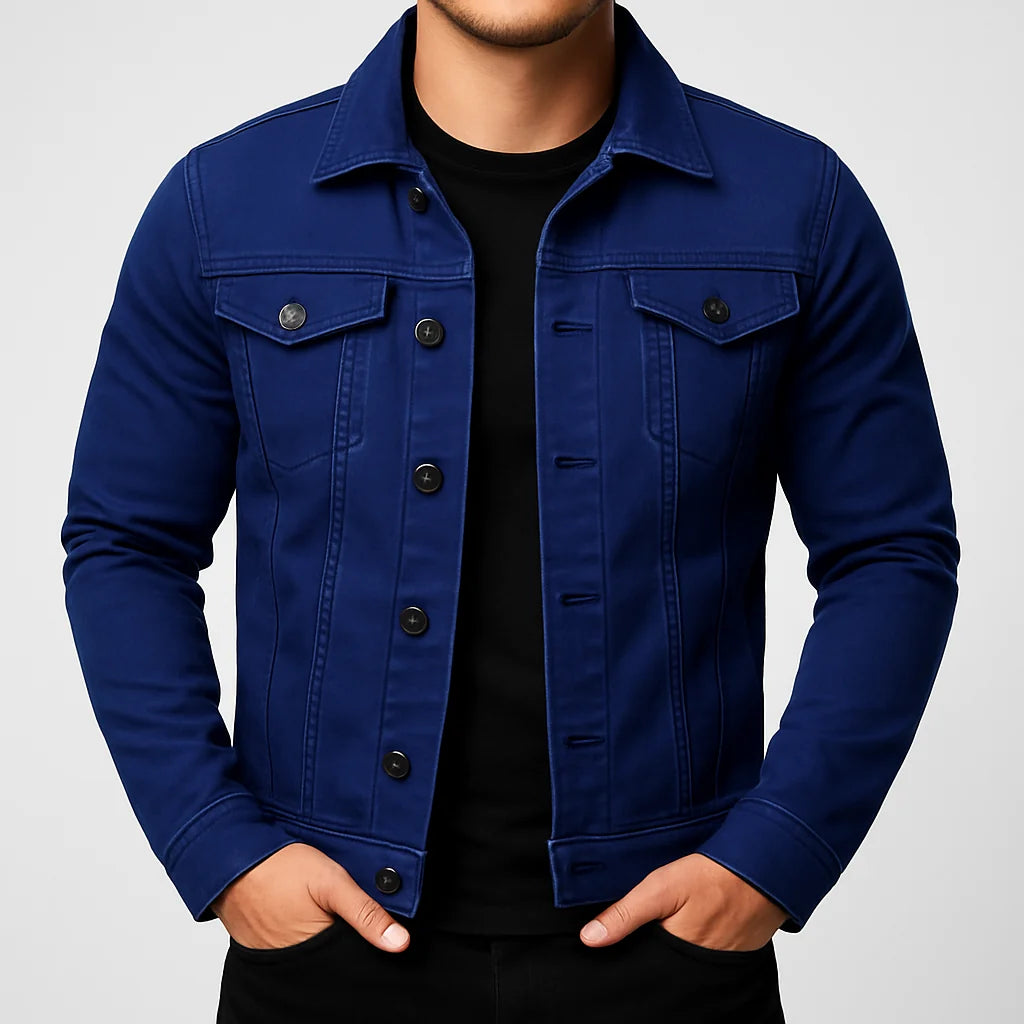 Denim Jacket Cotton Outer Shell Regular Fit