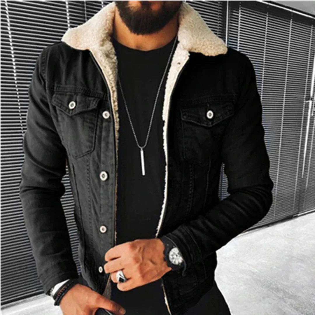 Denim Jacket Cotton Regular Fit Button Front Chest Pockets