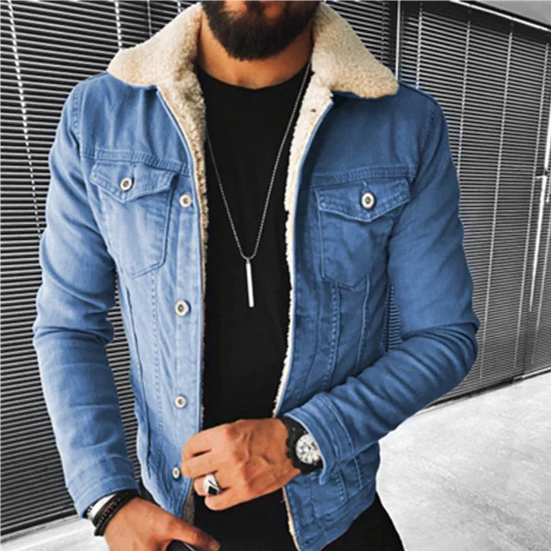 Denim Jacket Cotton Regular Fit Button Front Chest Pockets