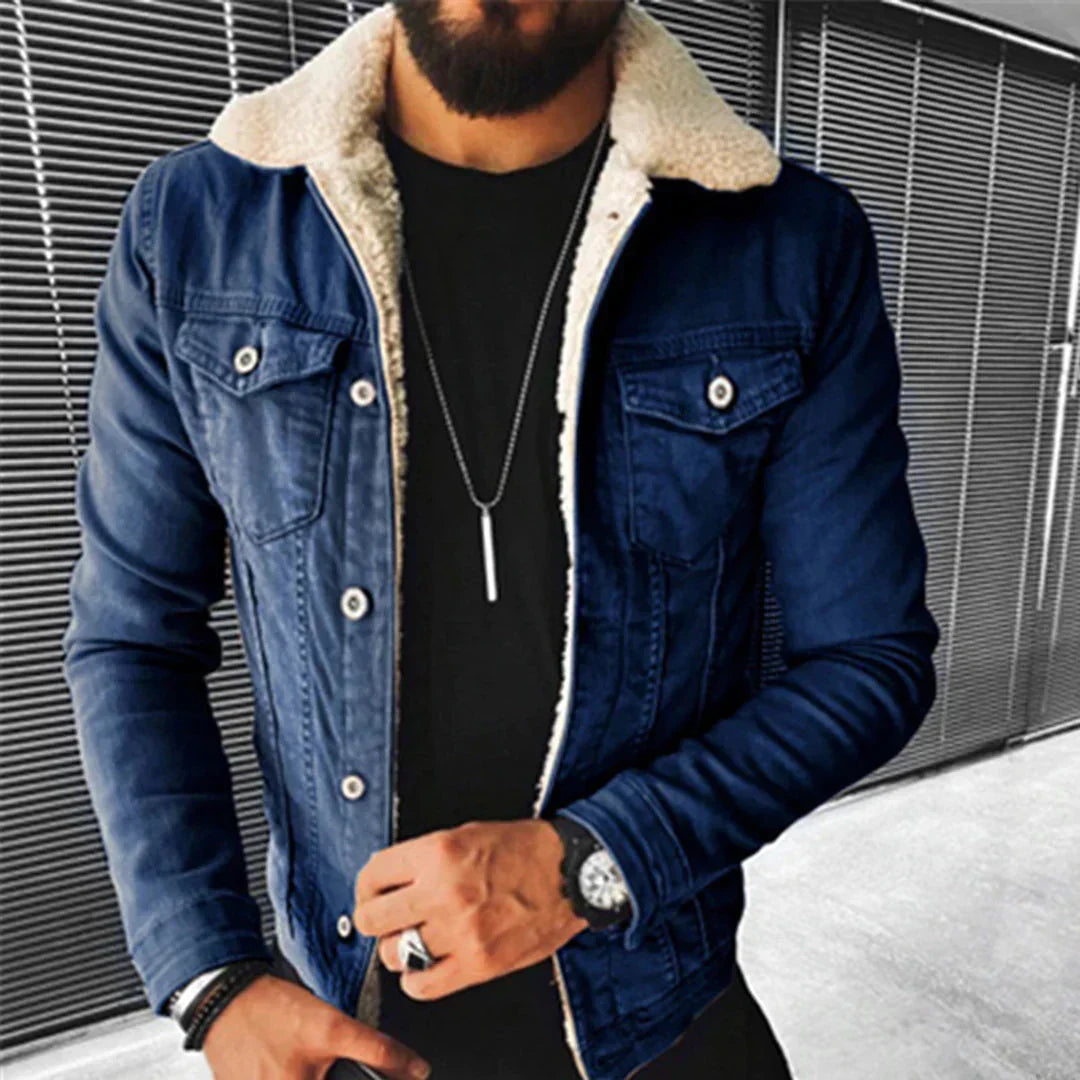 Denim Jacket Cotton Regular Fit Button Front Chest Pockets