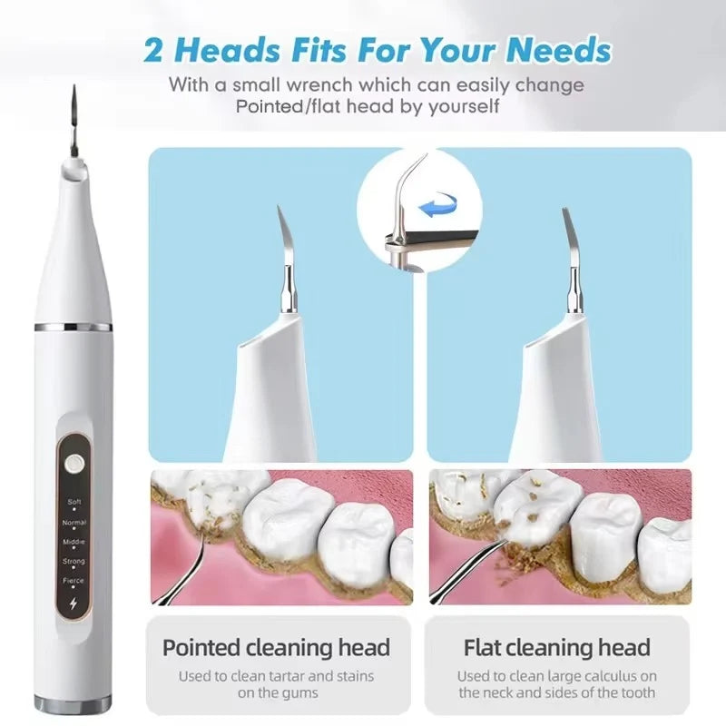 Dental Cleaner Ultrasonic Cordless 5 Intensity Levels