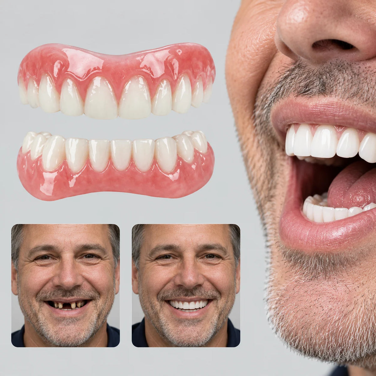 Denture Fitting Set Silicone Reusable Secure Fit