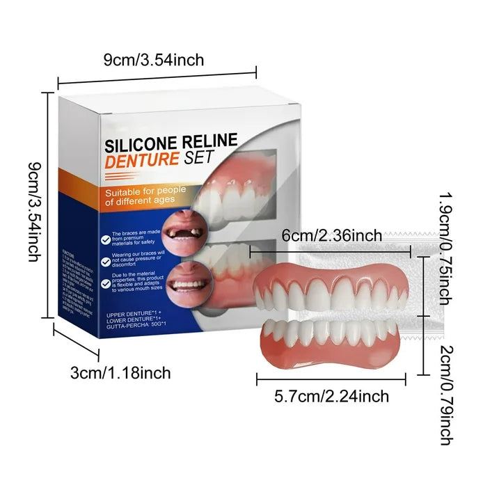 Denture Mold Kit Flexible Silicone Upper & Lower Molds