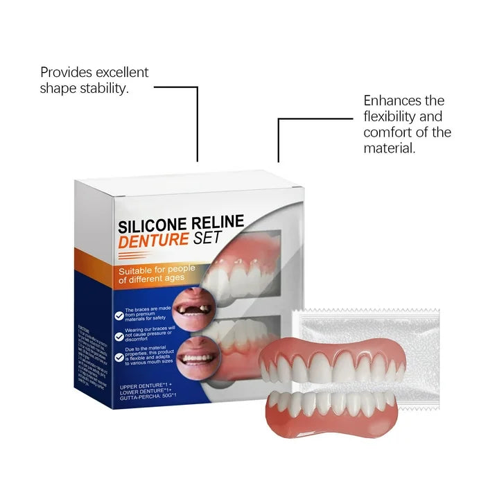 Denture Mold Kit Flexible Silicone Upper & Lower Molds