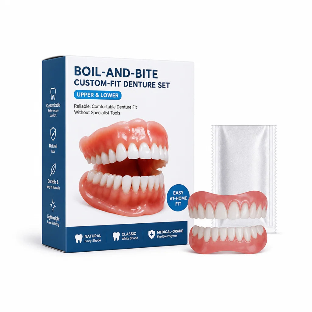 Denture Set Boil-and-Bite Moldable Upper & Lower