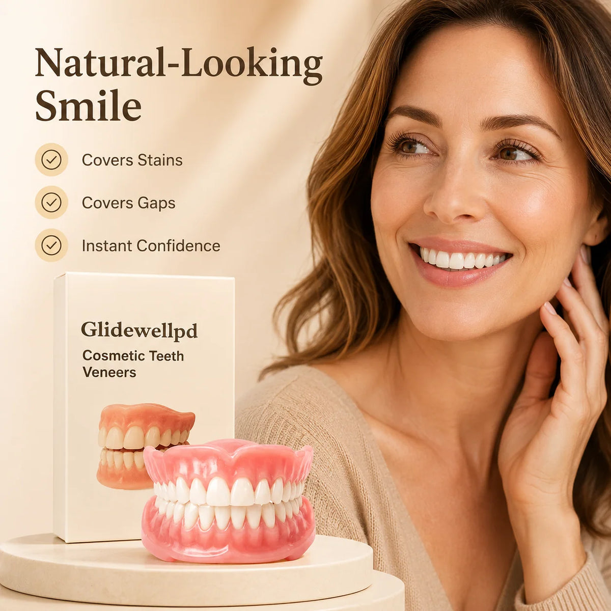 Denture Set Full Upper & Lower Flexible Suction Fit