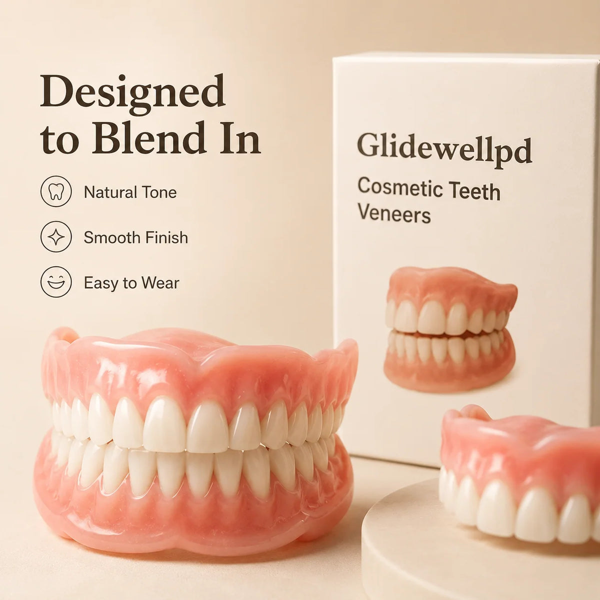 Denture Set Full Upper & Lower Flexible Suction Fit