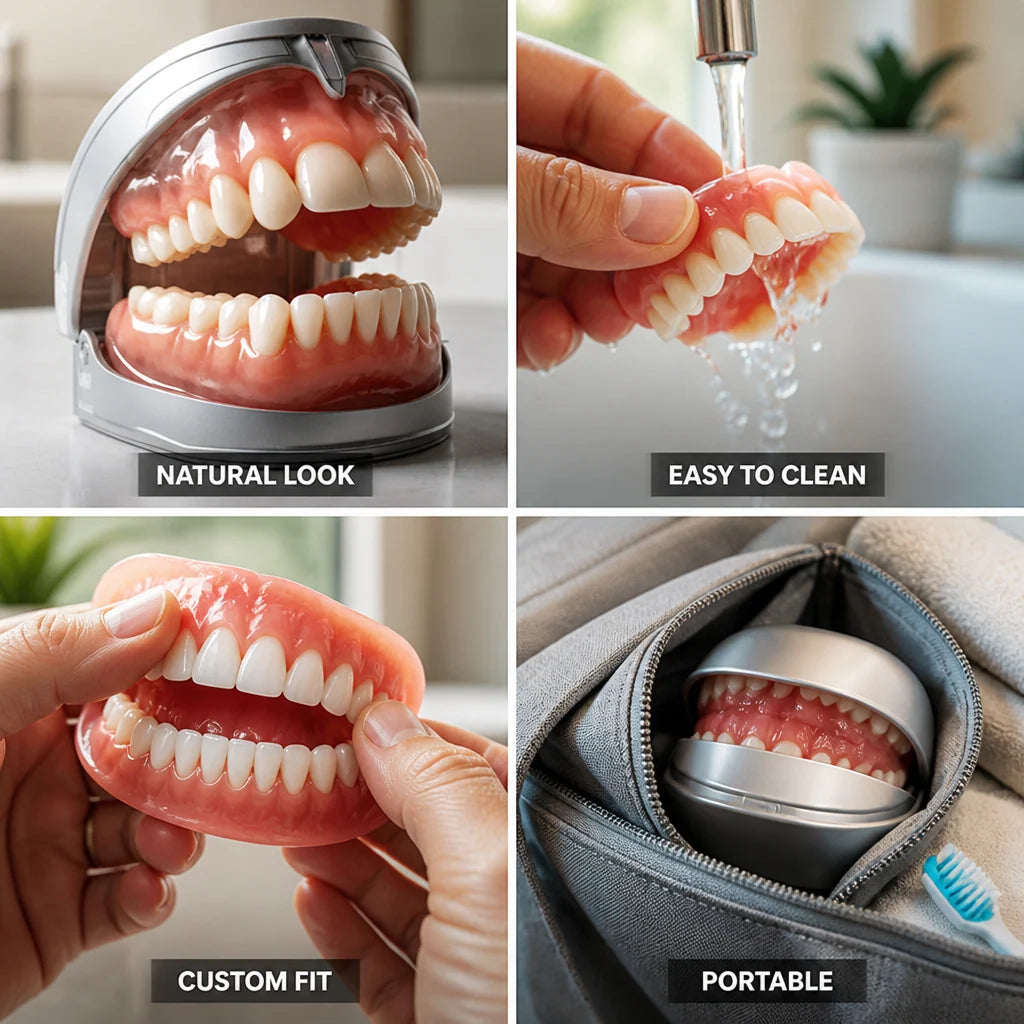 Denture Set Heat-Moldable Upper & Lower Custom Fit
