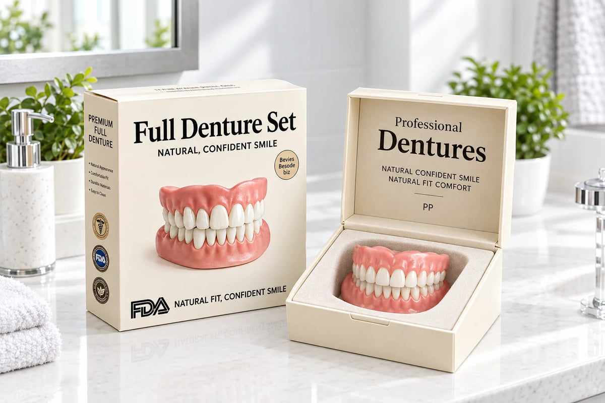 Denture Set Heat-Molded Reusable Upper & Lower
