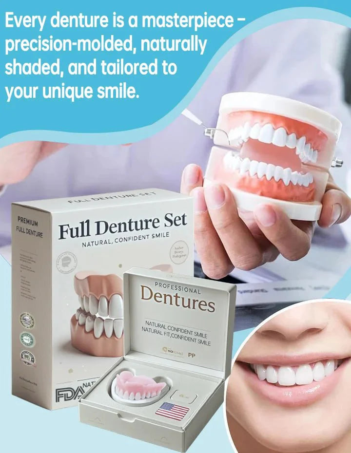 Denture Set Heat-Molded Reusable Upper & Lower