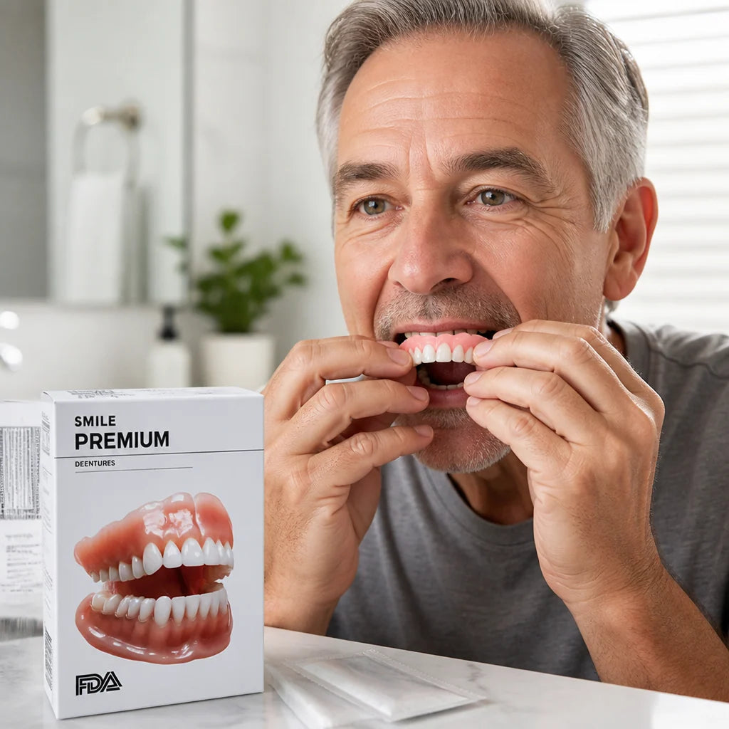 Denture Set Upper & Lower Custom Mouldable Fit