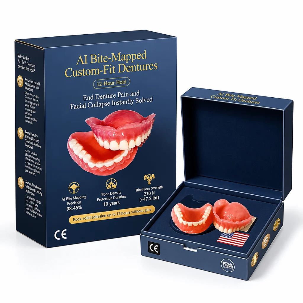 Dentures AI Bite-Mapped Custom Fit 12-Hour Hold