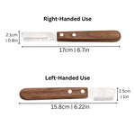 Deshedding Brush Wooden Handle Metal Teeth
