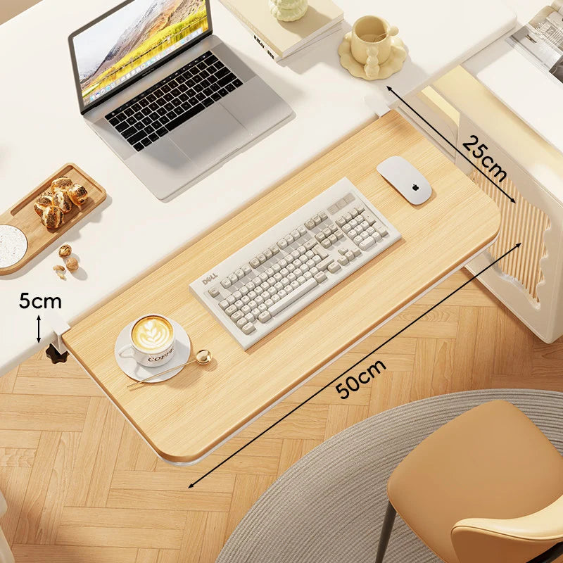 Desk Extension Shelf Adjustable Clamp-On Foldable Space-Saving Surface