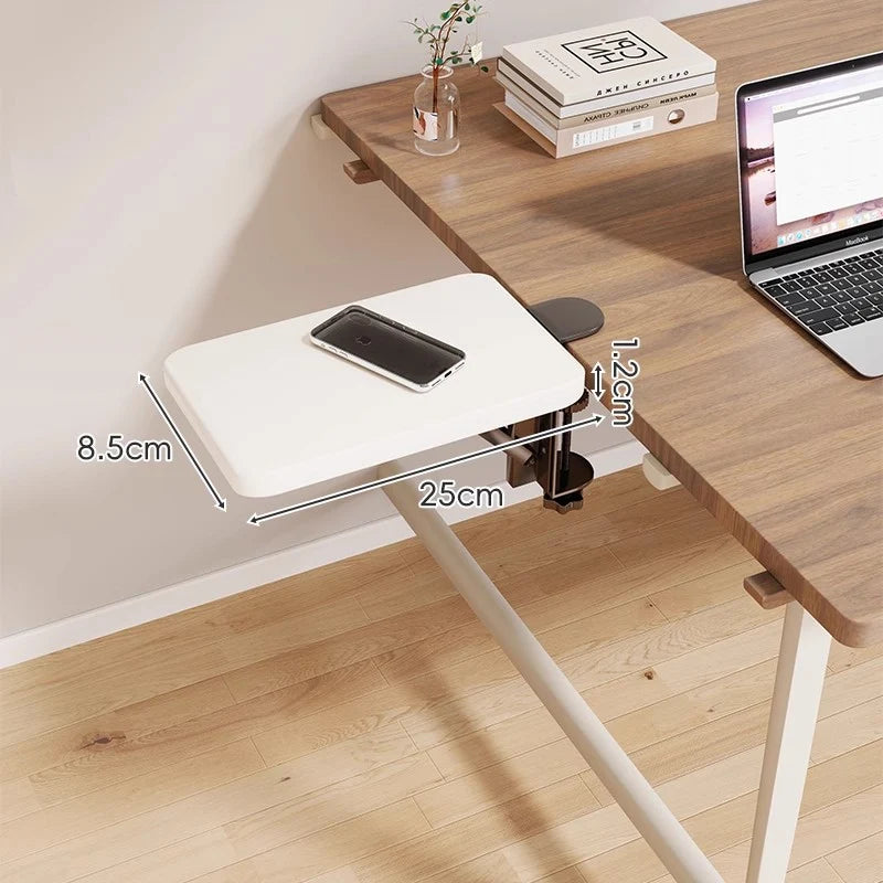 Desk Extension Shelf Adjustable Clamp-On Foldable Space-Saving Surface