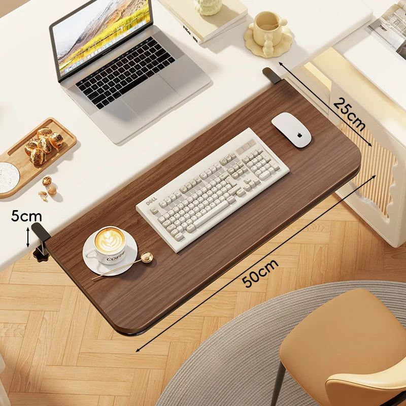 Desk Extension Shelf Adjustable Clamp-On Foldable Space-Saving Surface