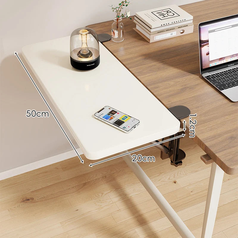 Desk Extension Shelf Adjustable Clamp-On Foldable Space-Saving Surface
