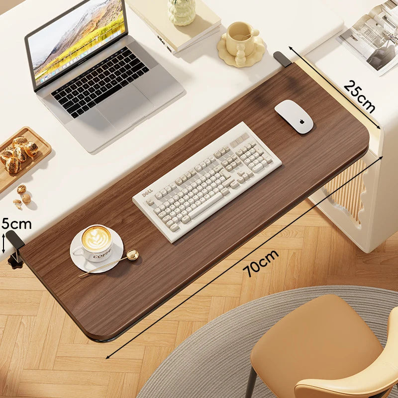Desk Extension Shelf Adjustable Clamp-On Foldable Space-Saving Surface