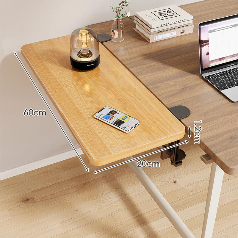 Desk Extension Shelf Adjustable Clamp-On Foldable Space-Saving Surface