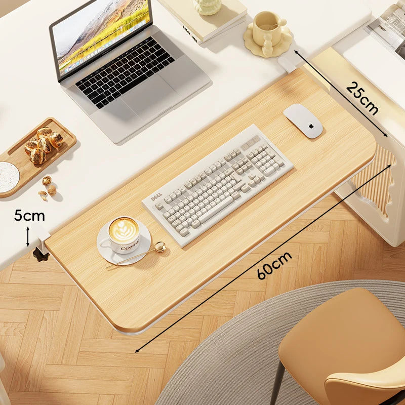 Desk Extension Shelf Adjustable Clamp-On Foldable Space-Saving Surface