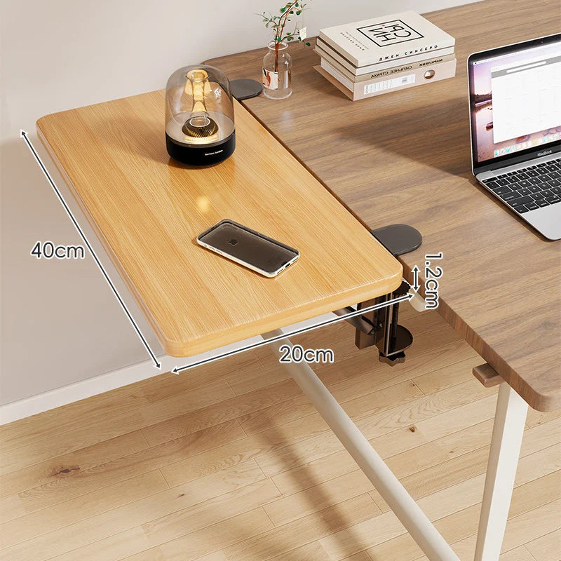 Desk Extension Shelf Adjustable Clamp-On Foldable Space-Saving Surface
